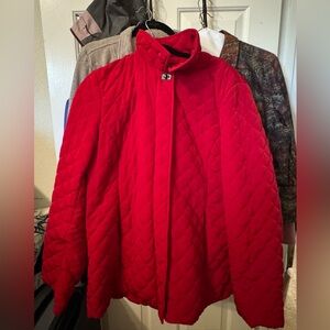 Geoffrey Beene Sport Quilted Red Jacket